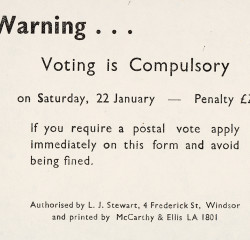 1924 Compulsory Voting card 