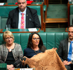 First Speech for Hon Linda Burney MP Reps Chamber 31 August 2016 v2. Parliament House 45th Parliament of Australia. File number 20160545. Photograph by David Foote AUSPIC