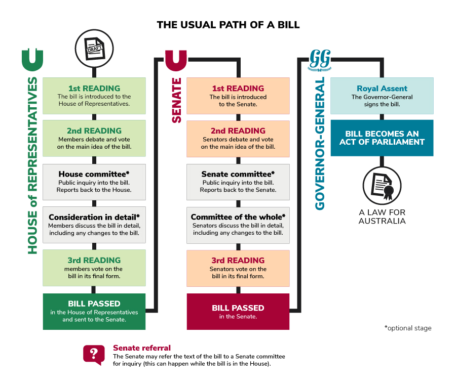 The usual path of a bill - Parliamentary Education Office