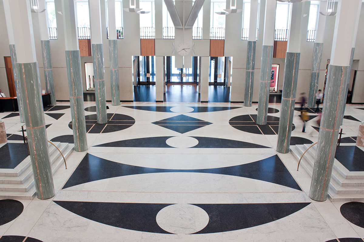 The Marble Foyer, Australian Parliament House.