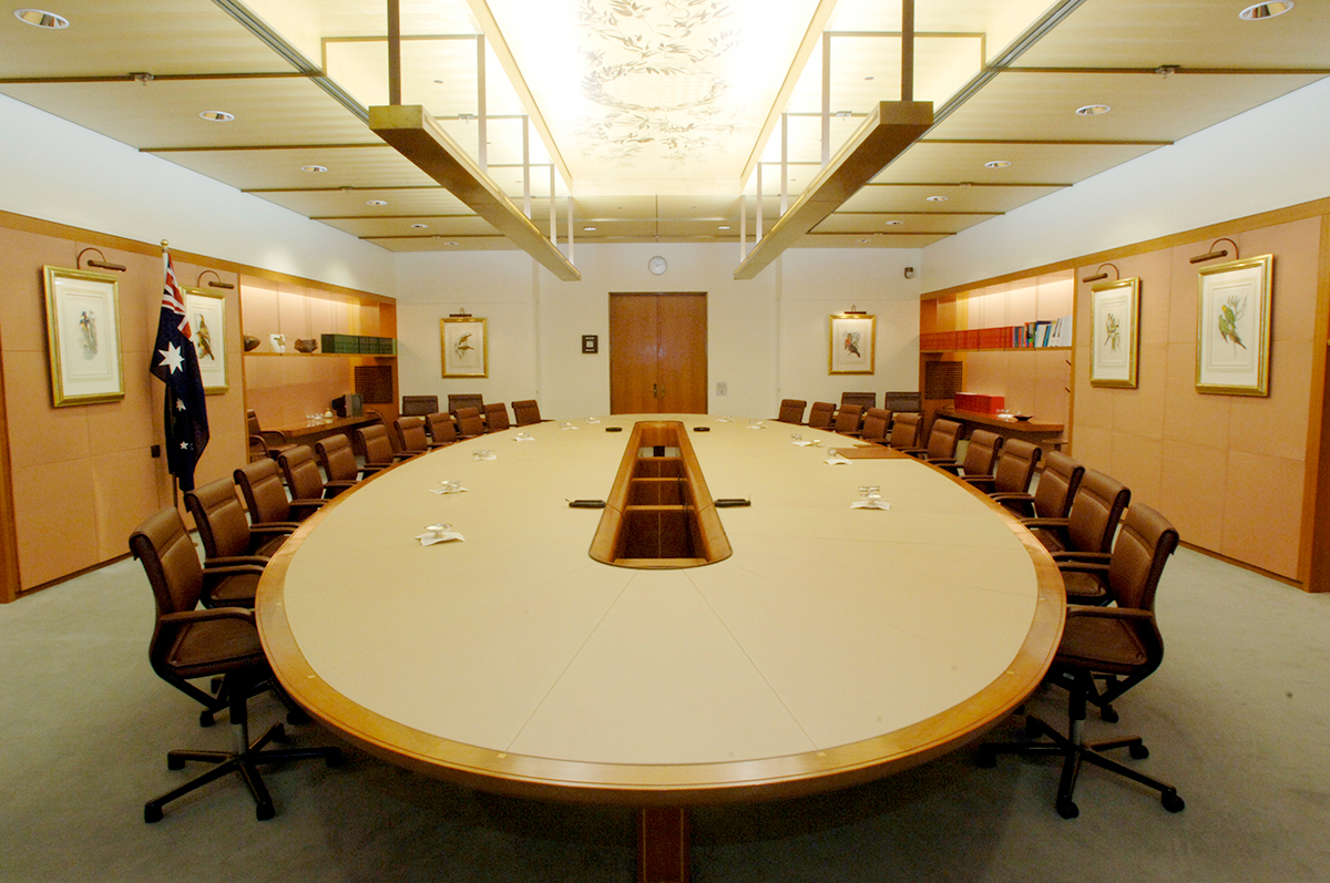 The Cabinet Room, Australian Parliament House.