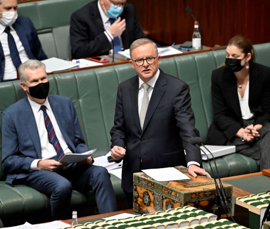 The Prime Minister speaking from the Despatch Box in the House of Representatives.