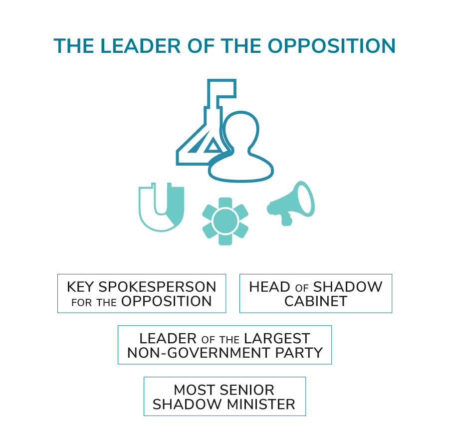 The Leader of the Opposition is the most senior shadow minister, key opposition spokesperson and head of shadow Cabinet.
