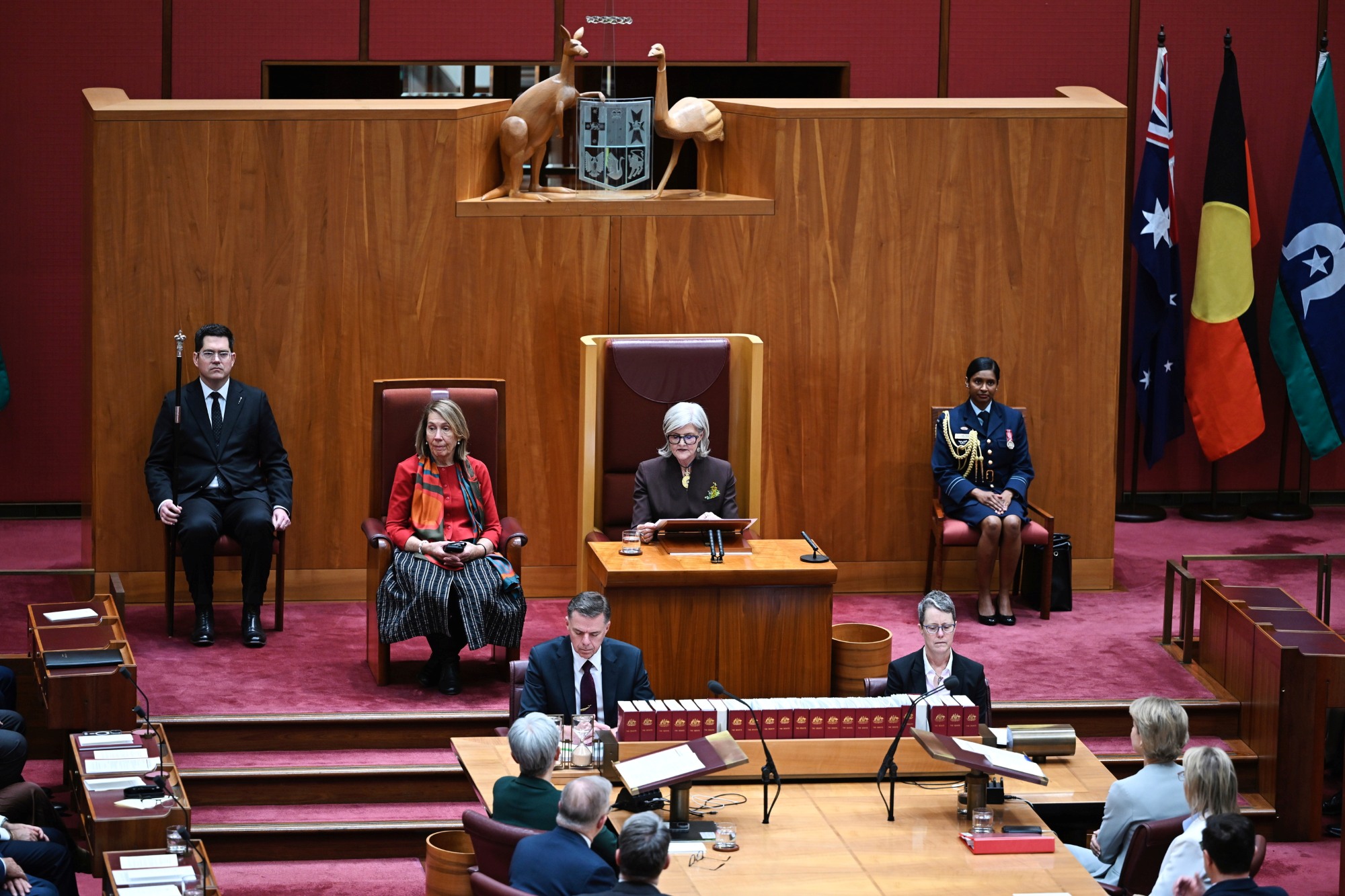 The Governor-General delivers a speech at the opening of a new Parliament