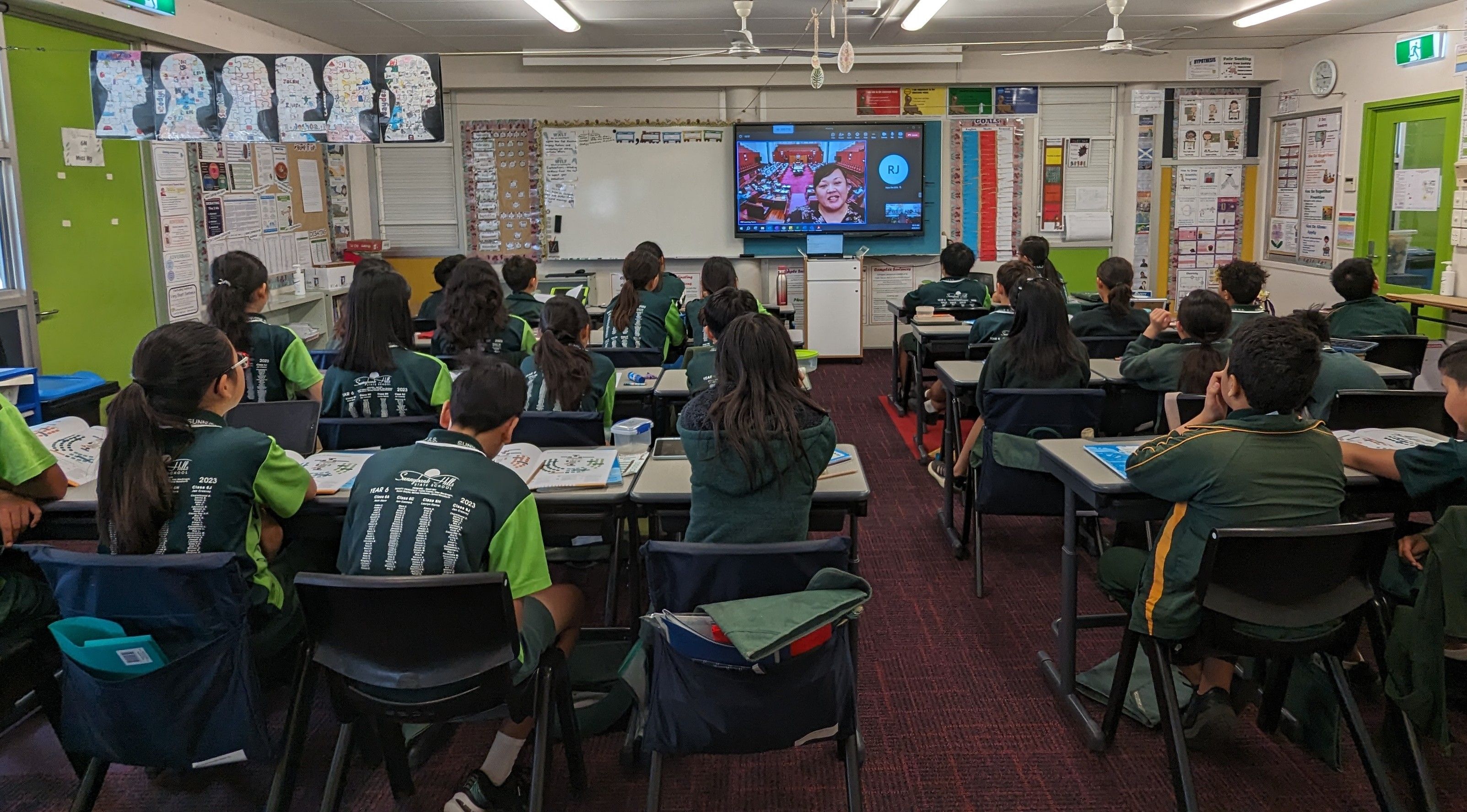 Class participating in PEO digital program