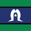 Slide 3: Torres Strait Islander flag: blue and green with a white Dhari and five-pointed star in the centre.